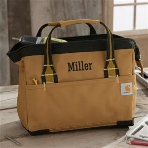 Embroidered Waxed Canvas Weekender Duffle Bag in Saffron