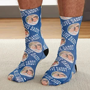 For Him Personalized Photo Adult Socks