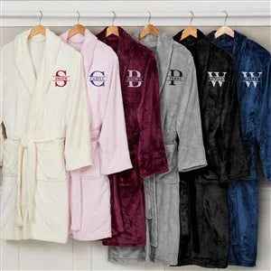 Lavish Last Name Embroidered Fleece Robes