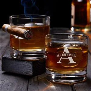Lavish Last Name Personalized Cigar Glasses Set of 2