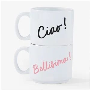 Italian Expression Personalized Espresso Stackable Mug