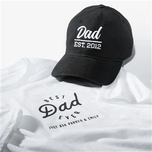 Best Dad Ever Personalized Hat & Shirt Gift Set