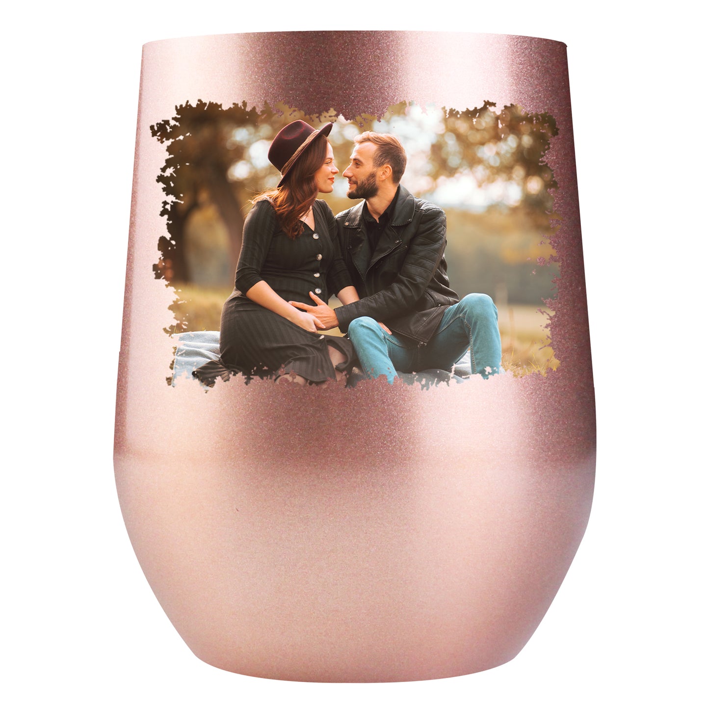 Personalisierter Thermobecher in Eierschalenform Foto oder Logo 1.0