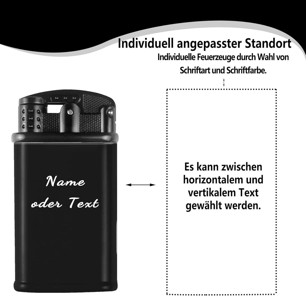 Feuerzeug Personalisiert Sturmfeuerzeug mit Namen Geburtstagsgeschenk Mann Geschenke für Männer Geburtstag Personalisierte Geschenke