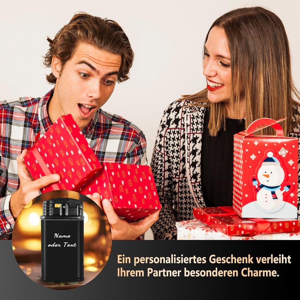Feuerzeug Personalisiert Sturmfeuerzeug mit Namen Geburtstagsgeschenk Mann Geschenke für Männer Geburtstag Personalisierte Geschenke