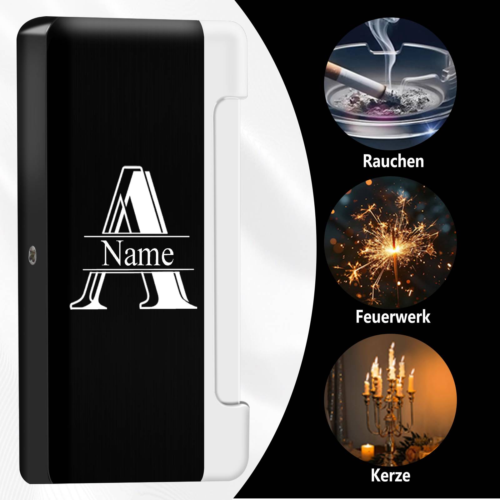 Feuerzeug Personalisiert Sturmfeuerzeug mit Namen Geburtstagsgeschenk Mann Geschenke für Männer Geburtstag Personalisierte Geschenke