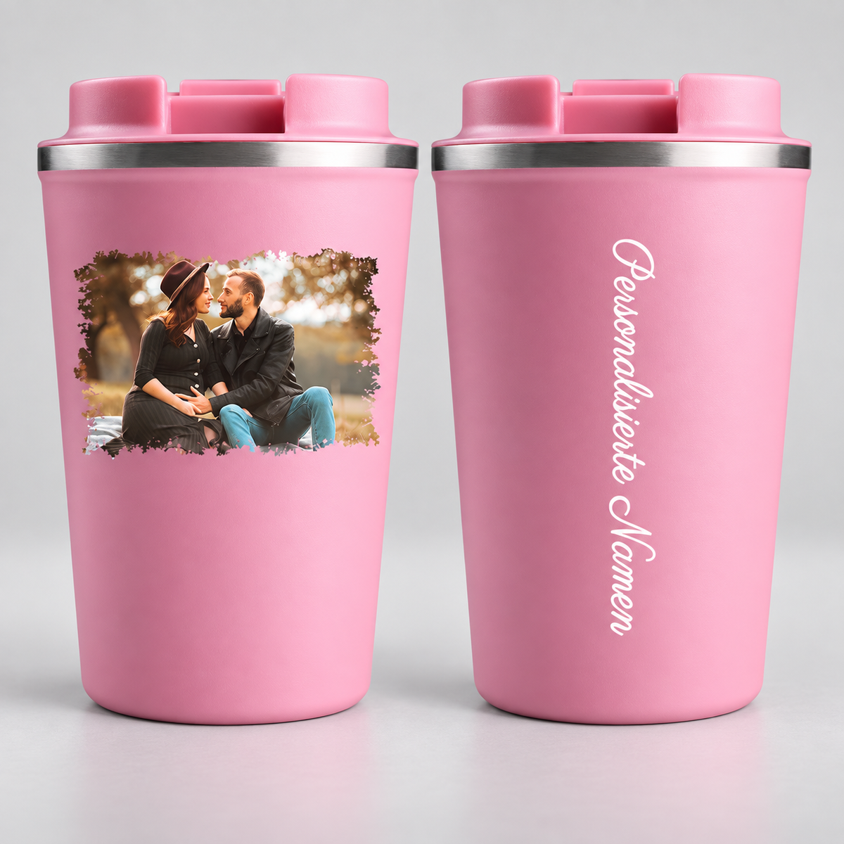 Personalisiert Thermobecher mit Foto und Namen 380ml