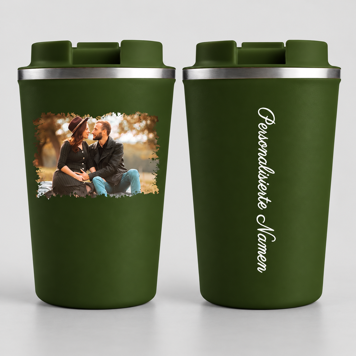 Personalisiert Thermobecher mit Foto und Namen 380ml