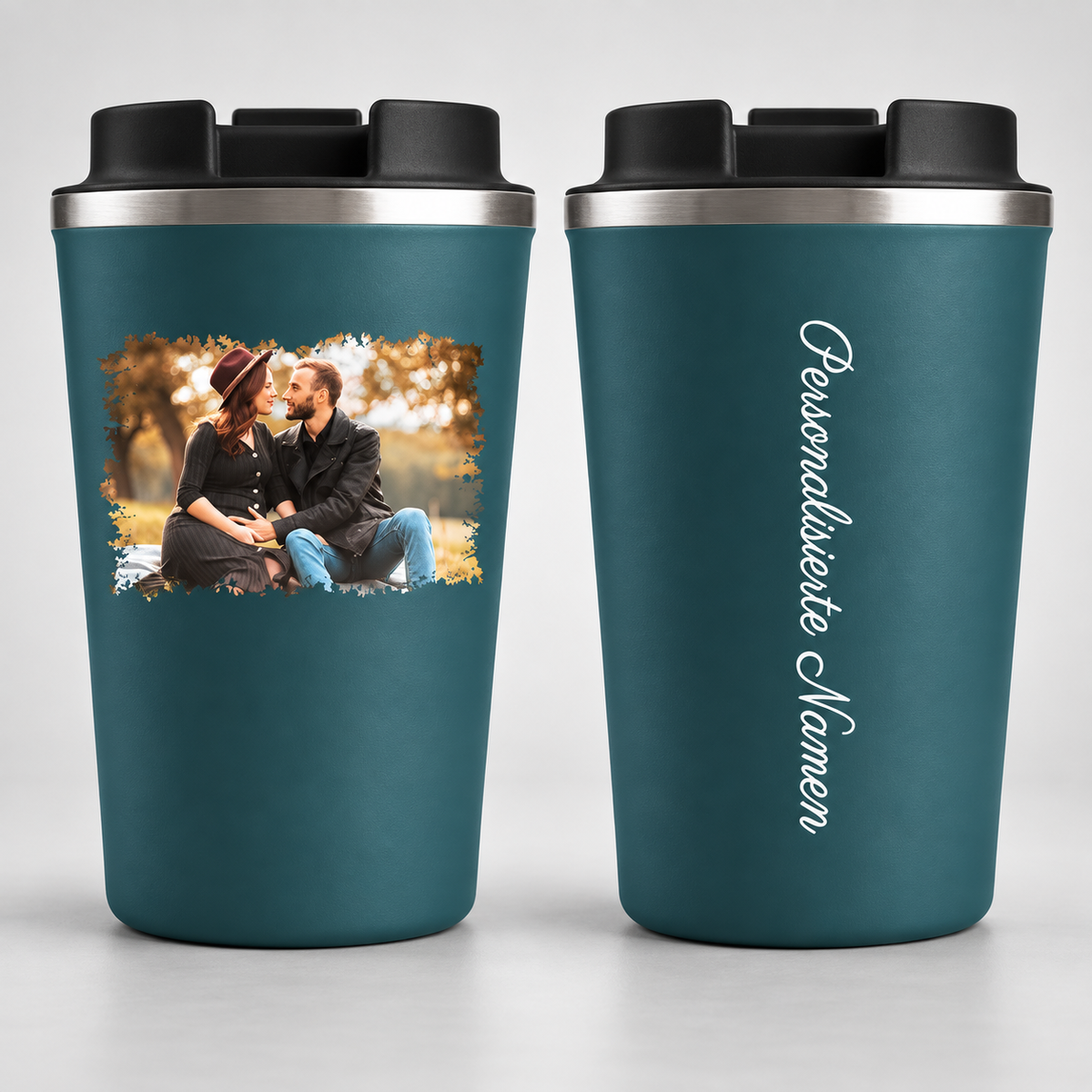 Personalisiert Thermobecher mit Foto und Namen 380ml
