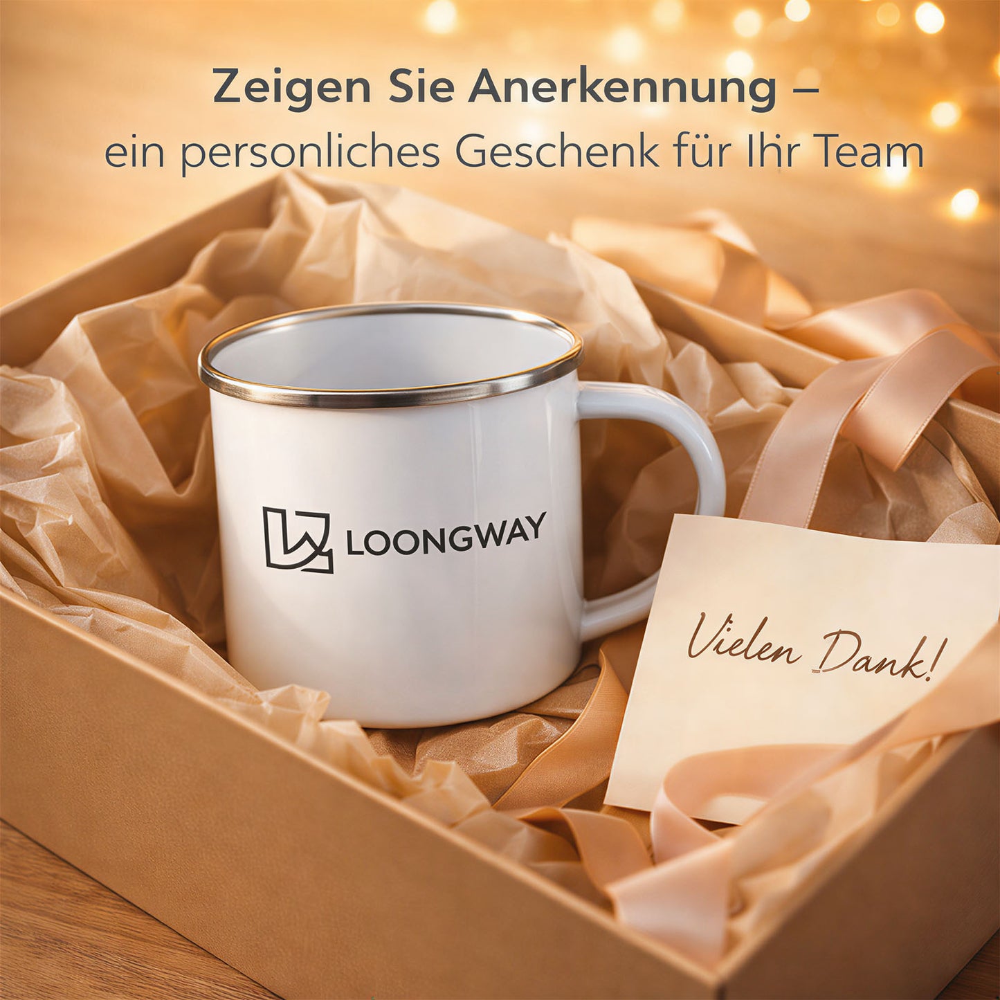 Personalisiert Tasse mit Logo und Namen  Emaille 350ml