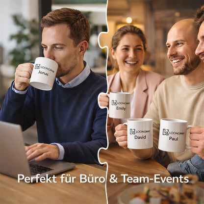 Personalisiert Tasse mit Logo und Namen Keramik 330ml