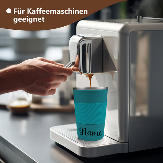 Personalized thermal mug with name, coffee mug to go, 380 ml, birthday gift, personalized gifts, suitable for travel and car commuting 