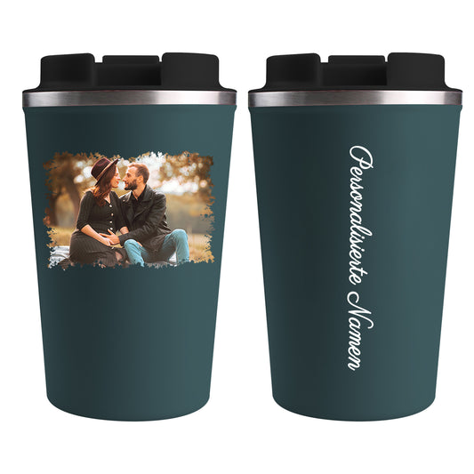 Personalized photo thermal mug, 380ml travel mug, birthday gift, gift for friends, suitable for use at work, school and outdoors 