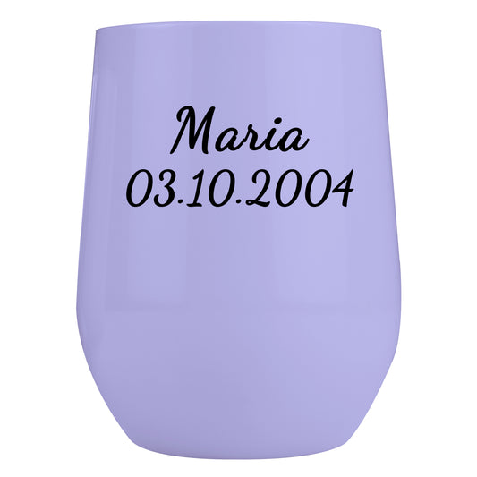 Personalized thermal mug with name – Spray-painted finish, 355ml travel mug – Personalized gifts, birthday present, travel, work, commuting 