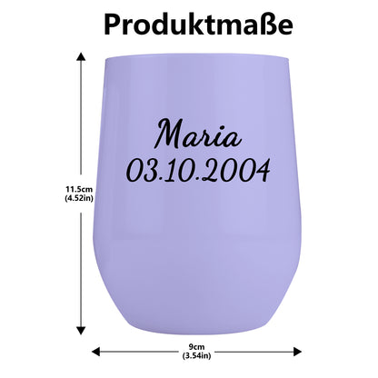 Personalisierter Thermobecher mit Namen 355ml die Spritzlackoberfläche