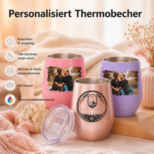 Personalisierter Thermobecher mit Foto oder Logo 355ml die Spritzlackoberfläche