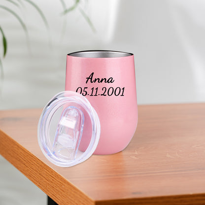 Personalisierter Thermobecher mit Namen 355ml die Regenbogenlackoberfläche