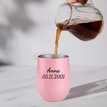 Personalisierter Thermobecher mit Namen 355ml die Regenbogenlackoberfläche