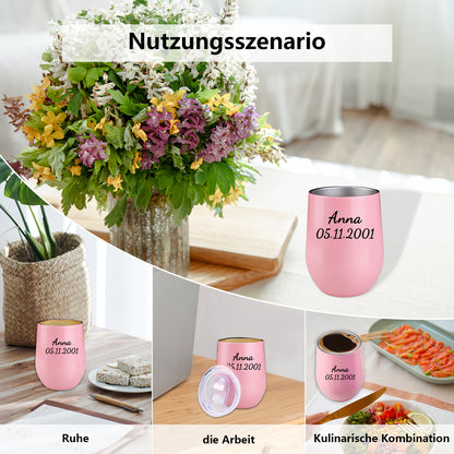Personalisierter Thermobecher mit Namen 355ml die Regenbogenlackoberfläche