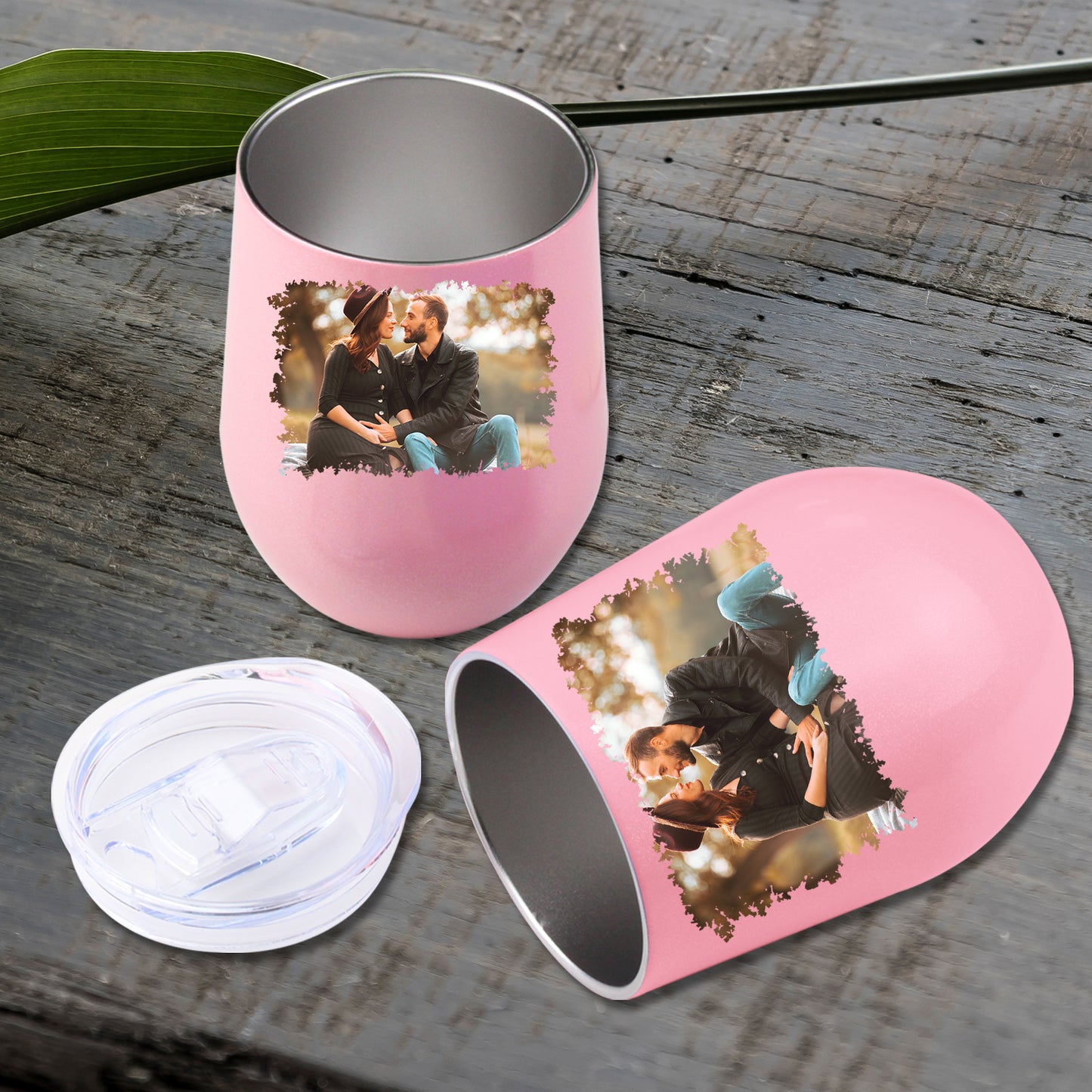 Personalisierter Thermobecher in Eierschalenform mit Foto oder Logo 355ml 2.0