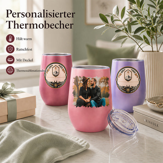 Personalisierter Thermobecher mit Foto oder Logo 355ml die Regenbogenlackoberfläche