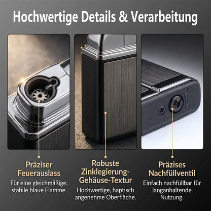 Personalisierte Feuerzeug mit Buchstabenmotiv und Namen - Zink