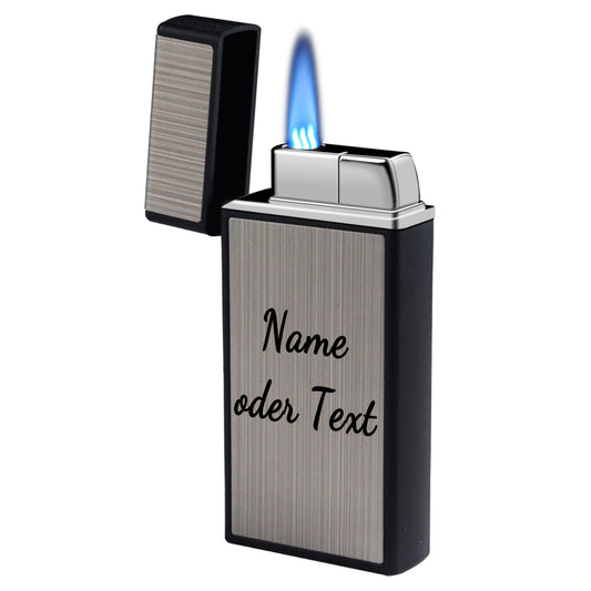 Loongway Personalized Lighter with Name – Windproof Jet Flame Refillable Lighter – Gift for Men, Friend – Camping, Outdoor 