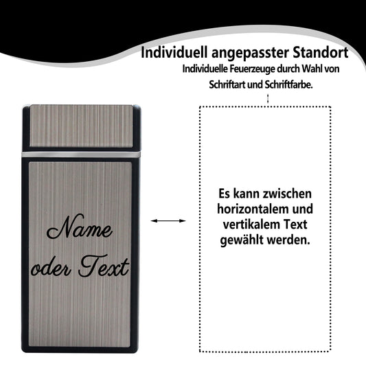 Loongway Personalized Lighter with Name – Windproof Jet Flame Refillable Lighter – Gift for Men, Friend – Camping, Outdoor 