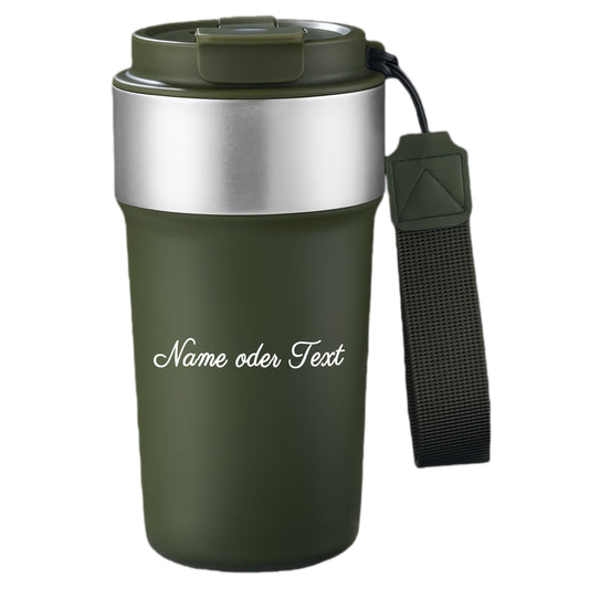 Personalized thermal mug with name, coffee mug with lid, 510ml travel mug, gift for best friend. Suitable for use at work, outdoors and while traveling. 