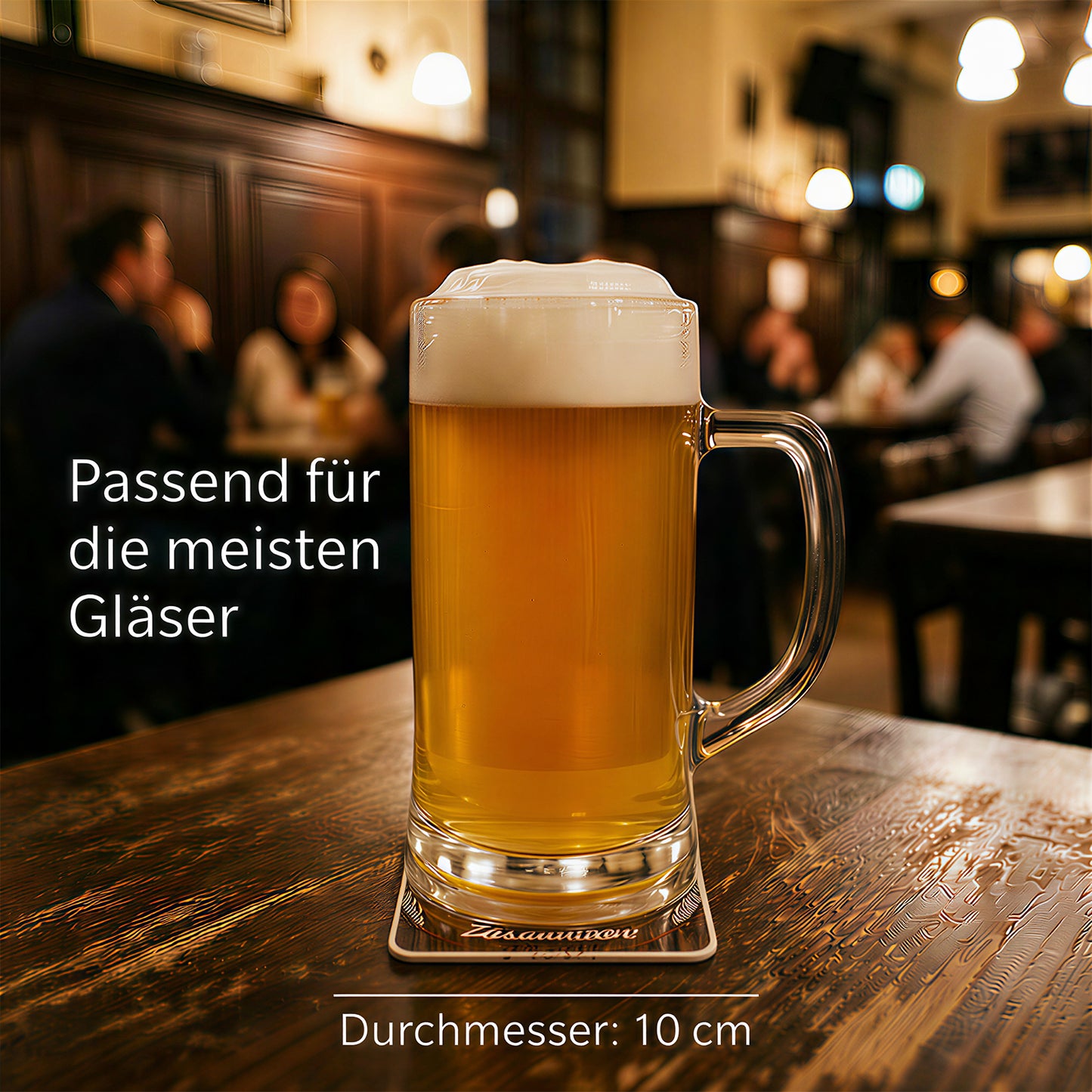 Personalisiert Bierdeckel mit Foto, Motiv oder Logo Holz