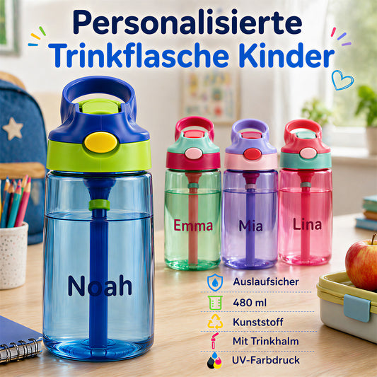 Personalisierte Trinkflasche Kinder mit Namen 480ml BPA Frei