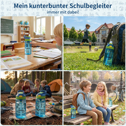 Personalisierte Trinkflasche Kinder mit Namen 480ml BPA Frei