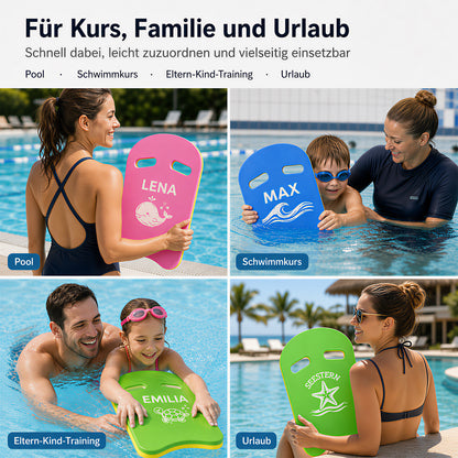 Personalisiertes Schwimmbrett aus EVA mit Logo und Motiv