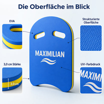 Personalisiertes Schwimmbrett aus EVA mit Logo und Motiv