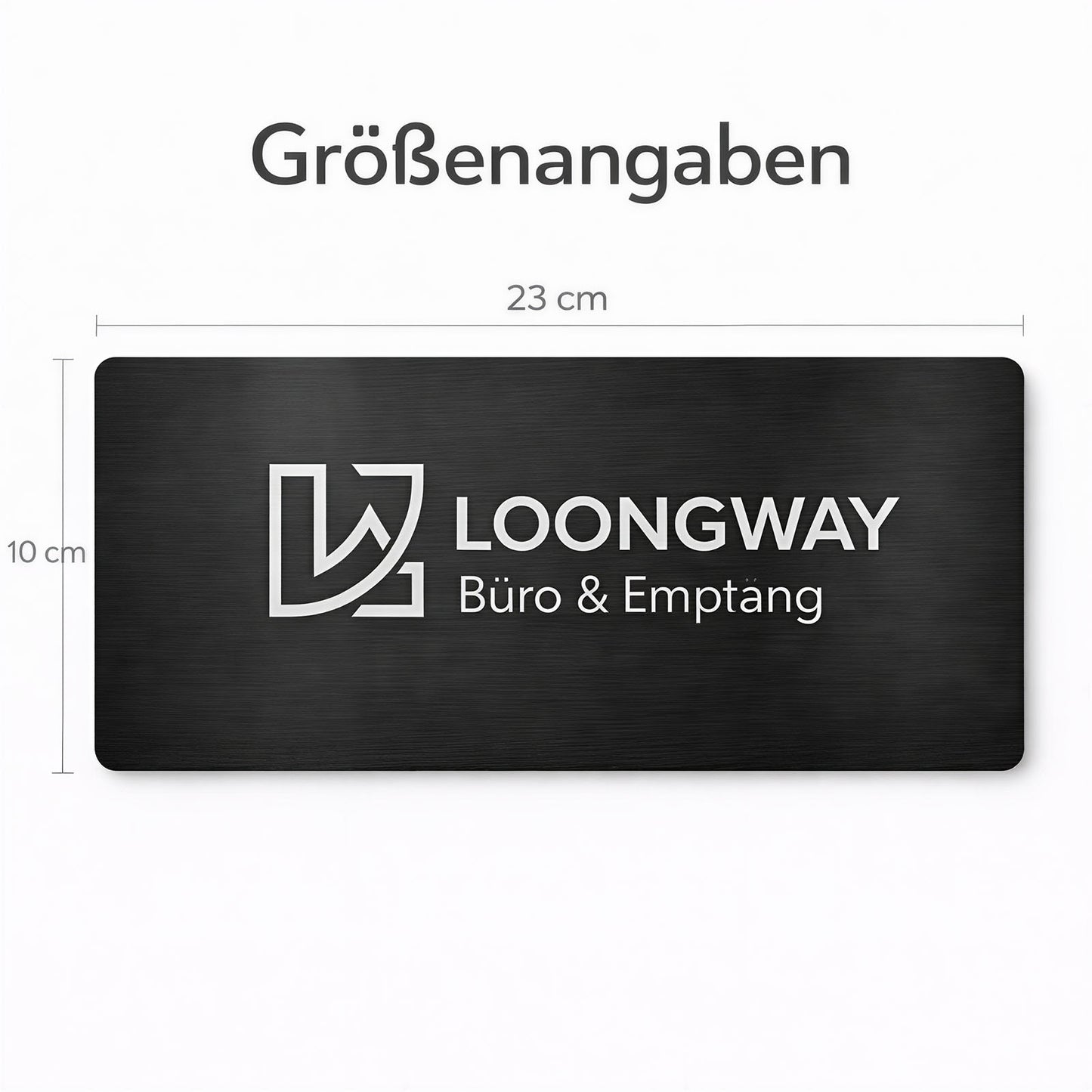 Personalisiert Türschild mit Namen und Logo Edelstah